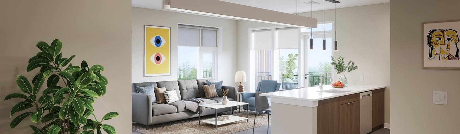 furnished living space