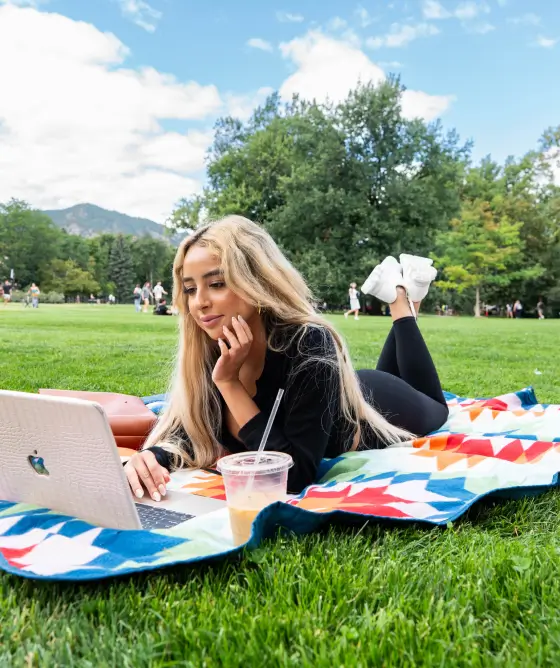 Girl on her laptop