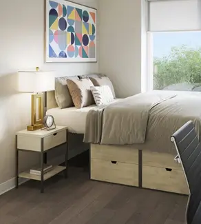 A furnished bedroom