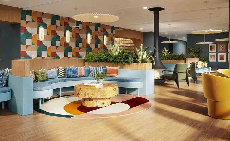 A lounge area
